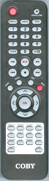 Replacement remote for Coby DVD536, DVD765, DVD433, DVD588