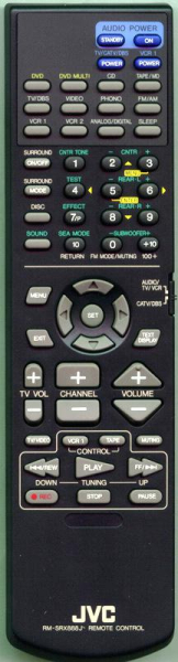 Replacement remote for JVC RMSRX888J, RX888VBK