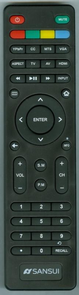 Replacement remote for Sansui SLED6520