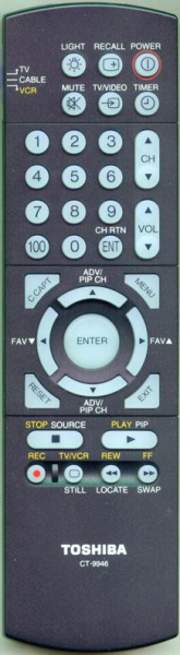 Replacement remote control for Toshiba TP55E51
