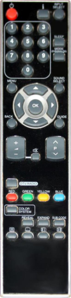 Control remoto de sustitución para Funai LCD-D2706