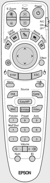 Replacement remote control for Epson POWERLITE 7900P NL
