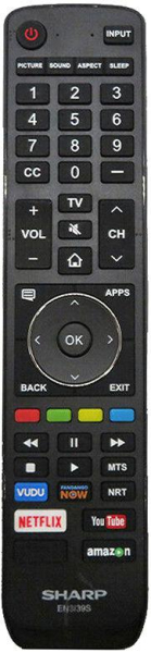 Replacement remote control for Sharp LC-55P620U