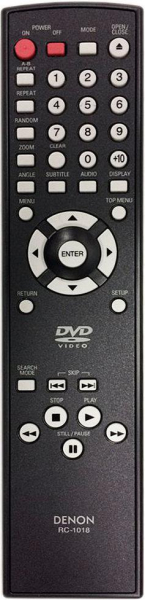 Replacement remote control for Denon DVD-1740