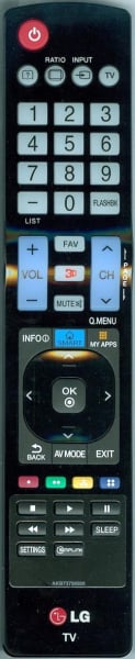 Replacement remote control for LG AKB73756506