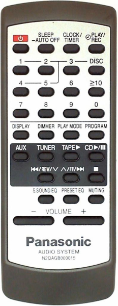 Replacement remote control for Panasonic SA-PM53