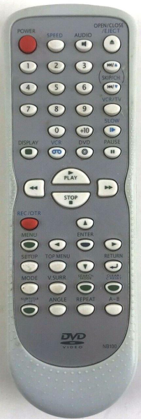 Control remoto de sustitución para Magnavox NB179(VCR)