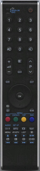 Replacement remote control for Toshiba REMCON1138(MEDIA)
