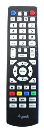 Replacement remote control for 4Geek DMPR850N(1VERS.)