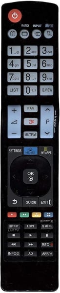 Replacement remote control for LG 26LN457R-ZI