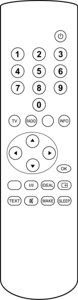 Replacement remote control for Itt SPH3HOTEL TV(1VERS.)