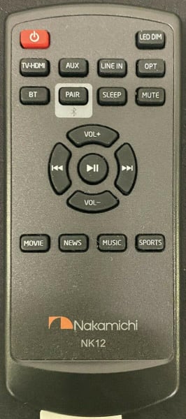 Replacement remote control for Nakamichi NK12
