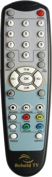 Replacement remote control for Behold TV A8