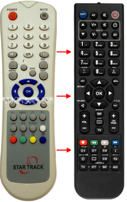 Replacement remote control for Amiko SSD-540FTA