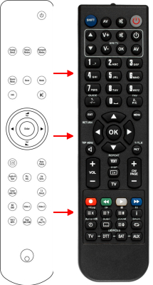 Replacement remote control for Cambridge Audio AZUR551R