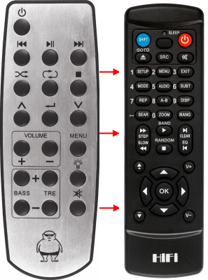 Replacement remote control for Fatman ITUBE CARBON2