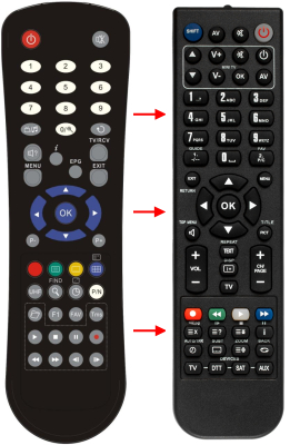 Replacement remote control for Galaxy Innovations S6199