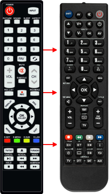 Replacement remote control for Kogan KALED55XXXWA