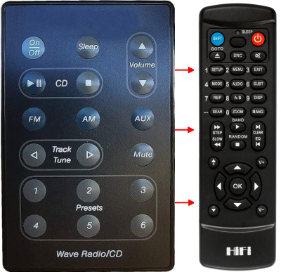 Replacement remote control for Bose AWRC-1P