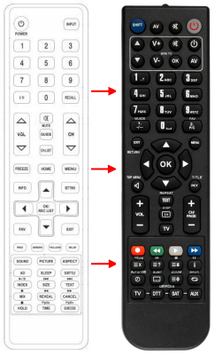 Replacement remote control for Kogan KALED32SMTZD