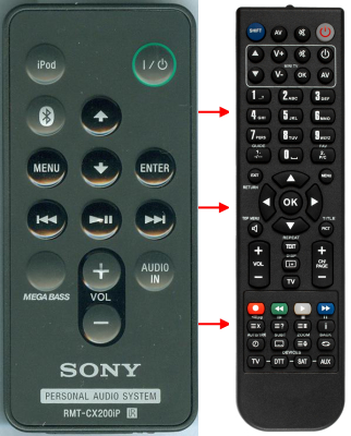 Replacement remote for Sony RDP-X200IP RDP-X200IPN ZS-S3IPBLACKN