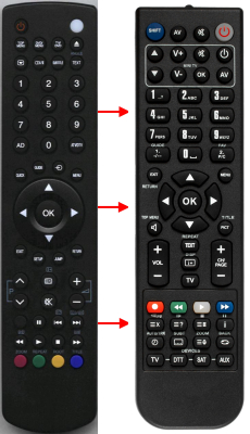 Replacement remote control for Toshiba 1007 5713