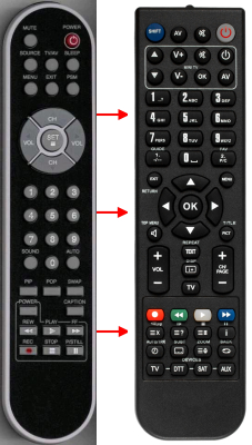 Replacement remote control for LG 20HIZ20