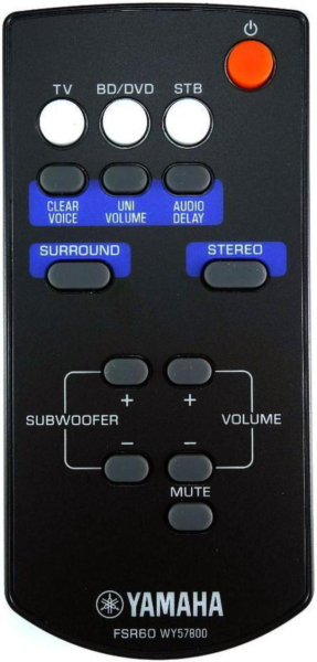 Replacement remote control for Yamaha YAS101