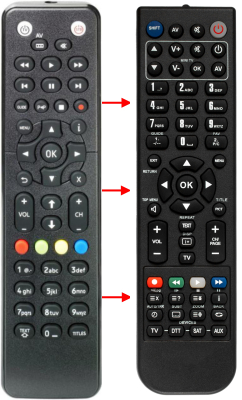 Replacement remote control for Amino ARIA-7