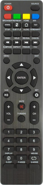 Replacement remote control for Akai AKTV4622S