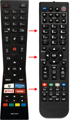 Replacement remote control for JVC LT49C790