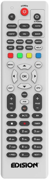 Replacement remote control for Edision OS-MIO+4K