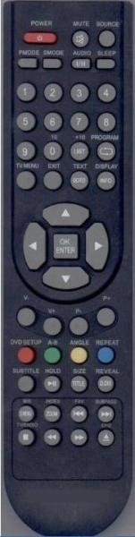 Replacement remote control for Sunstech TLXR2265