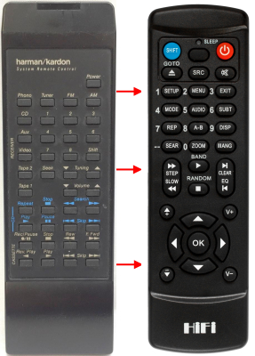 Télécommande de remplacement pour Harman Kardon HK3400