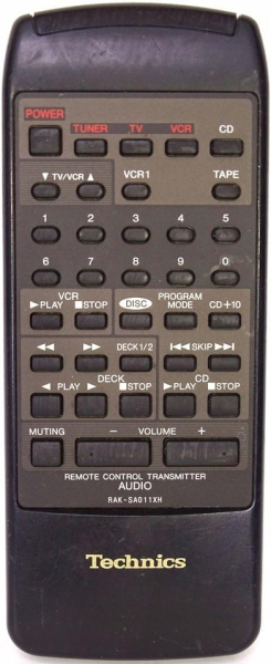Replacement remote control for Technics SA-GX130D
