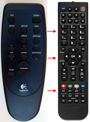 Replacement remote for Logitech Z5500