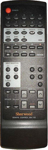Replacement remote control for Sherwood RM-102