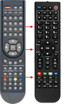Replacement remote control for Flint KTV-83