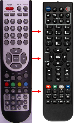 Replacement remote control for Next LCD COMBO TV+DVD