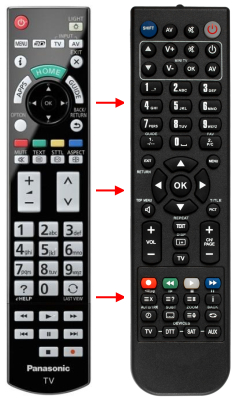 Replacement remote control for Panasonic TX32A400E