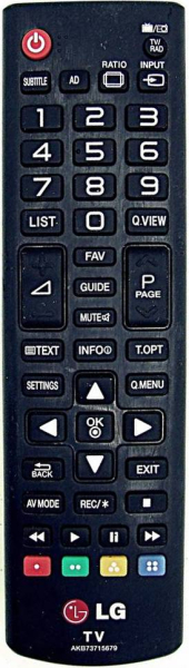 Replacement remote control for LG 22MT44D-PR