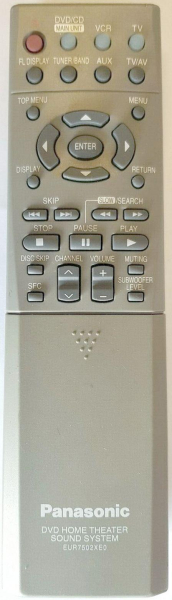 Replacement remote control for Panasonic EUR7502XE0
