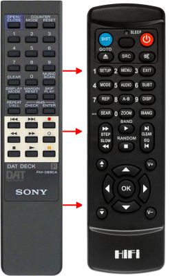 Replacement remote control for Sony RM-D690A