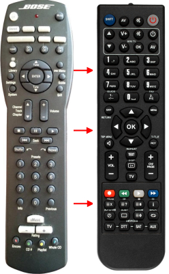 Replacement remote for Bose 3.2.1 GSX, GSX SERIES III, GSX