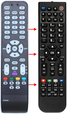 Replacement remote control for Tcl 32A12H