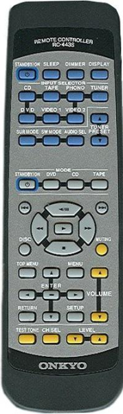 Replacement remote for Onkyo 24140446, RC446M, HTR490, HTS490
