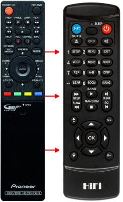 Replacement remote control for Pioneer VXX3221