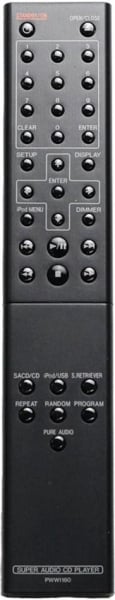 Replacement remote control for Pioneer PD-30
