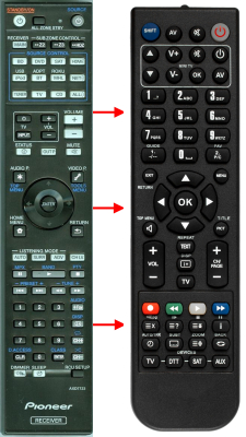 Replacement remote for Pioneer AXD7723 VSX80 VSX-90 VSX-1124 SC81 SC-82 SC91