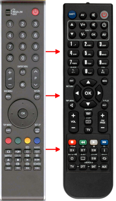 Replacement remote control for Toshiba 13AV605PB